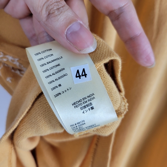 Free People Embroidered Button Up Long Sleeve Round Hem Henley Spirit Tee Tunic - Picture 11 of 11